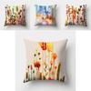 Stunning Bird Flower Pillow Case With Watercolor Design For Stylish Living Room Decor