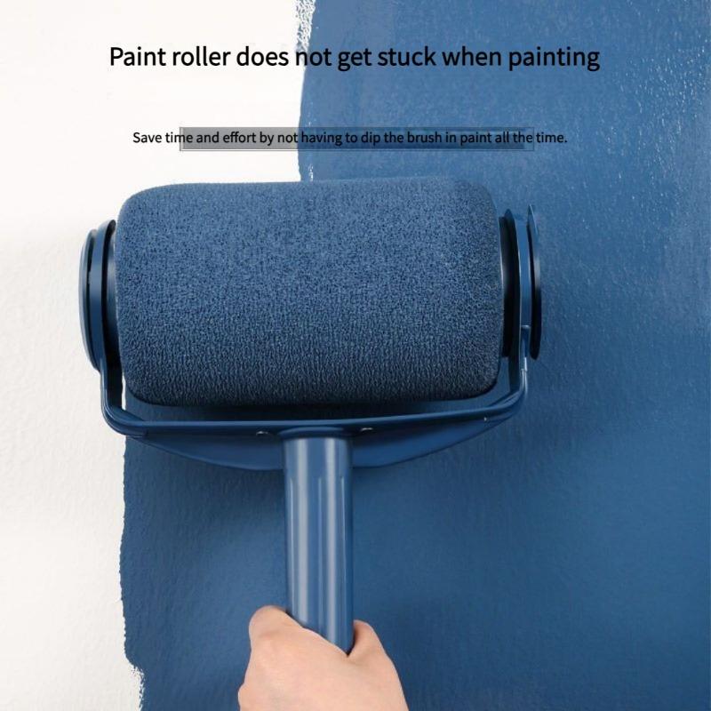 

1Pc 6 Self-Suction Paint Roller Brush with Soft Fabric, Large High-Efficiency Paint Roller, Perfect for Smooth Wall Painting синій