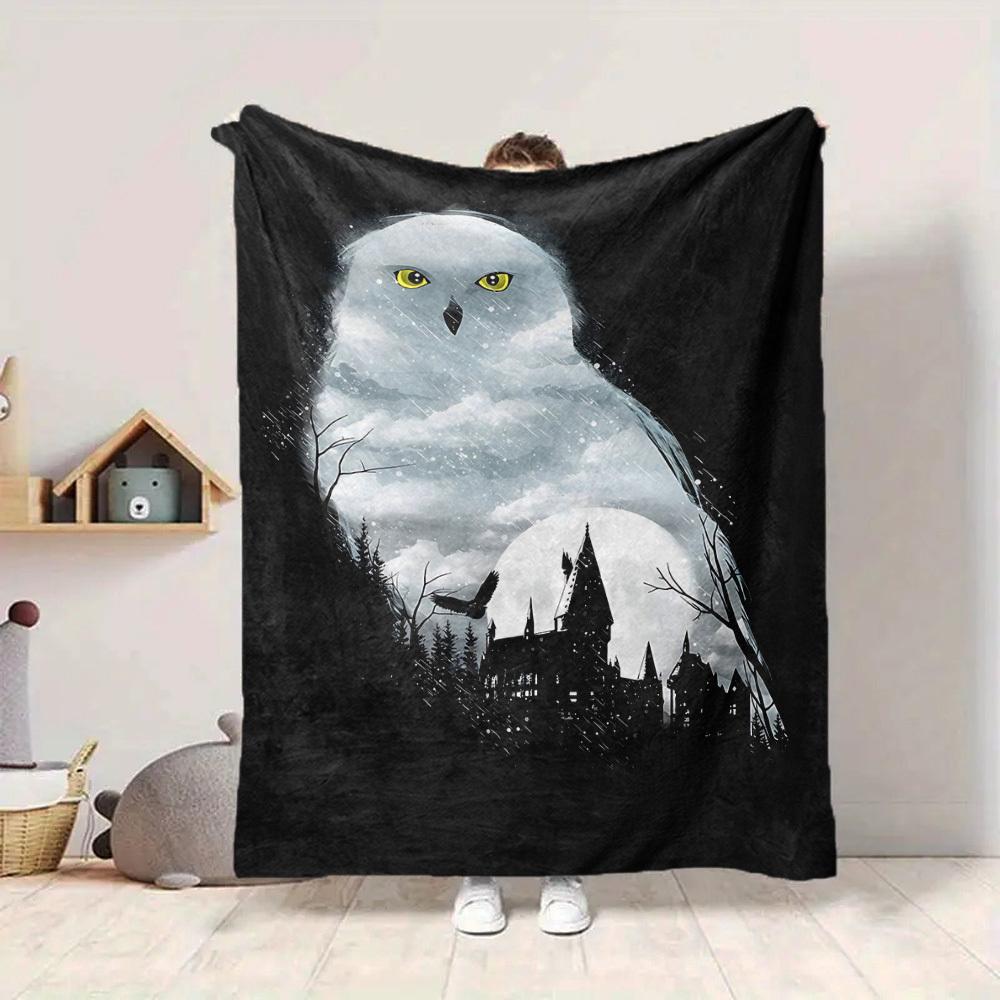 1pc Harry Potter Flannel Throw Blanket - HD Printed Lightweight Soft Warm All-Season Blanket for Sofa, Bed, Travel, Camping 013