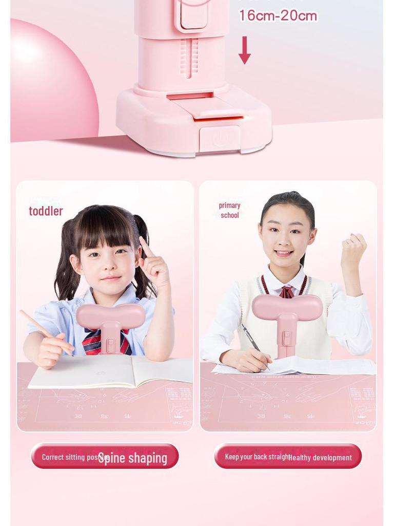 Student Writing Pad with Posture Correction and Adjustable Desktop Bracket