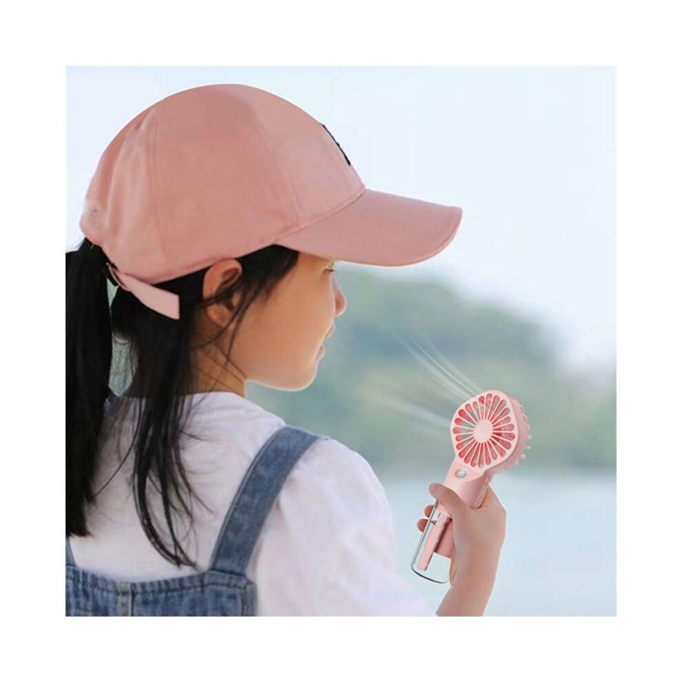 Portable Handheld Spray Fan Water Spray Mist Fan Student Dormitory Fan Summer Supplies Outdoor Cooling Tool,White