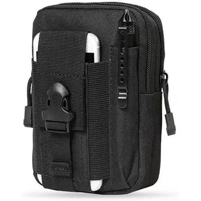 Tactical Phone Pouch, Cell Phone Holster Pouch, Multipurpose EDC Belt Bag, Belt Purse with Cell Phone Holster Holder for Workout Hiking Camping