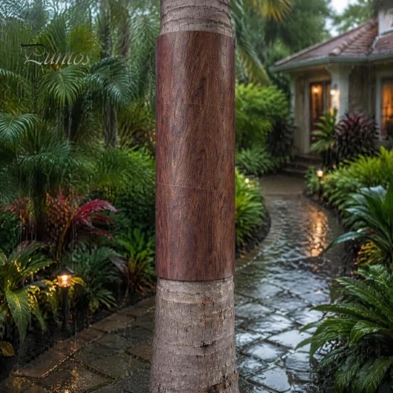 Outdoor Tree Protection Trunk Protector, Squirrel Rodent Baffle Barrier, Bark Texture Wrap with Adhesive for from Raccoon Iguana Guard Trees