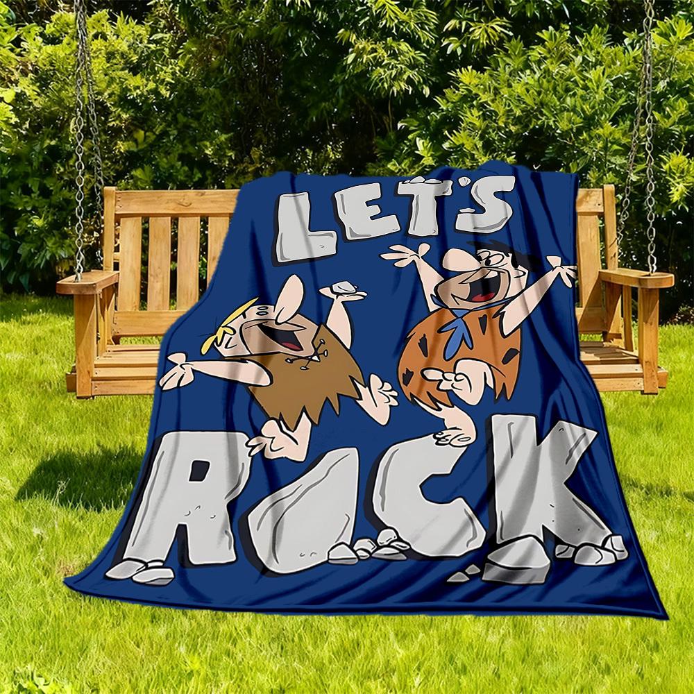 

1pc Flintstones All-Season Comfort, Outdoor Flannel Blanket - Soft, Warm & Cozy for Naps, Camping & Travel 071 130x150cm