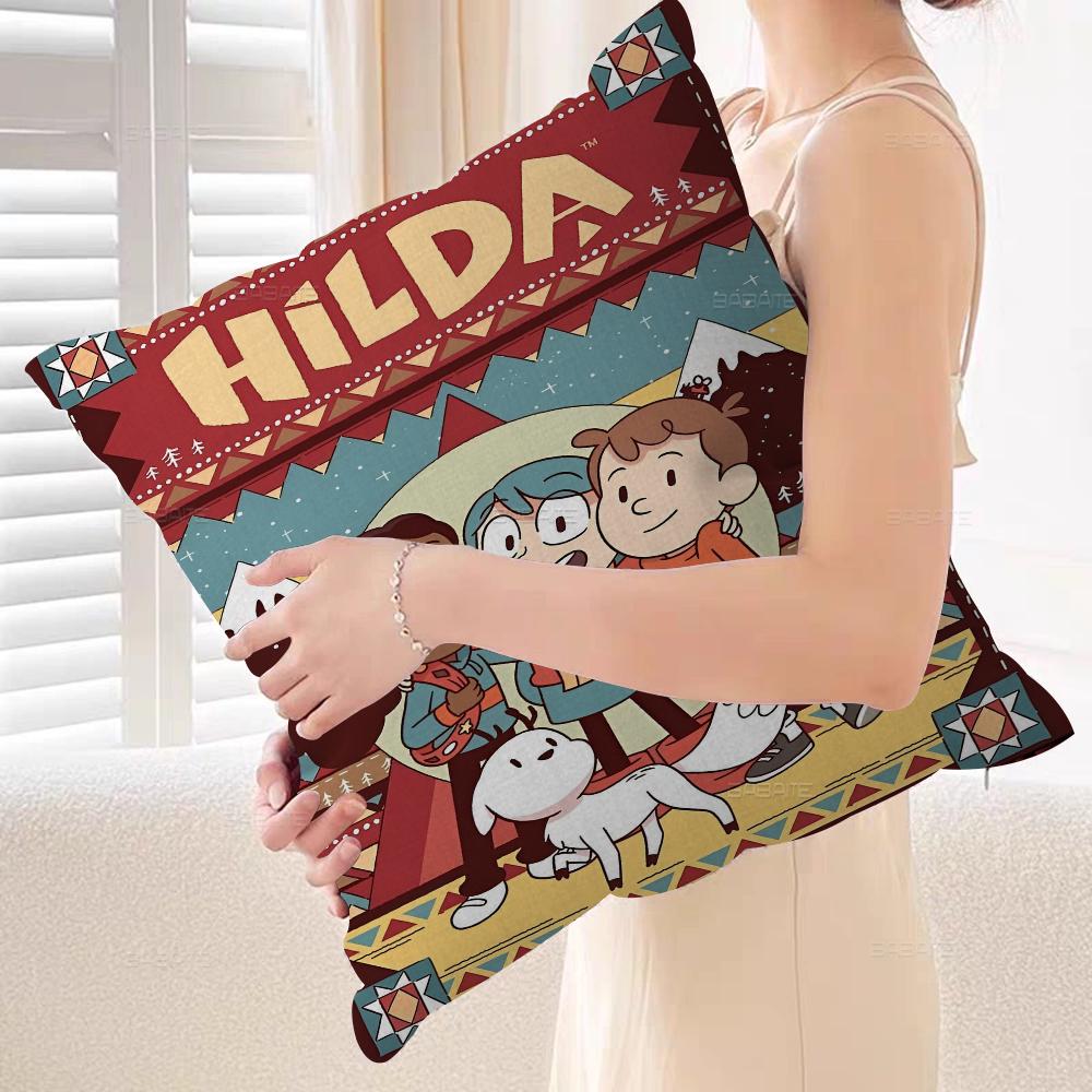 Animated TV Series H-Hilda Pillow Cushion Cover Pillowcase Living Room Sofa Home Decor Customized