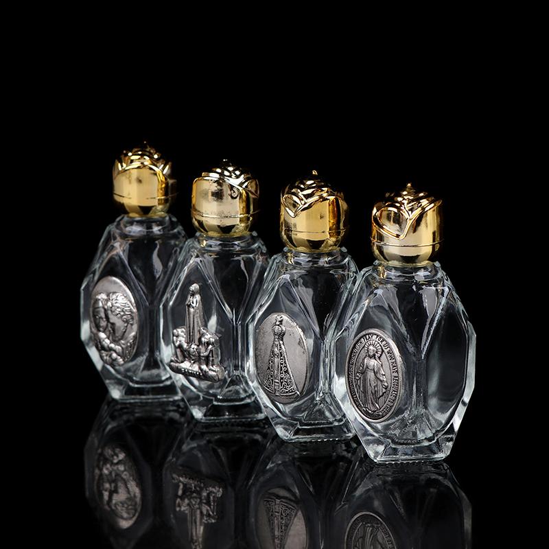 1 Stück tragbare katholische Weihwasserflasche Goldene christliche Jungfrau Skulptur Flasche Weihwasserflasche zur Aufbewahrung von Weihwasser