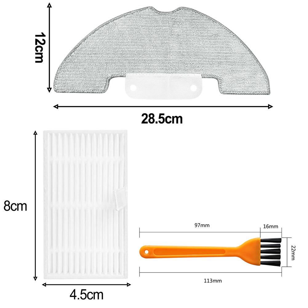 Main Side Brush Filter Mop Cloth Kit For Cleanova Vexilar W9 W11 W15 Robot Vacuum Cleaner Replacement Parts Accessories