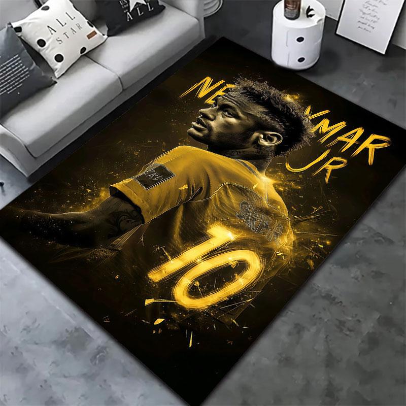 Neymar Jr Carpet Rug for Living Room Bedroom Home Sofa Decoration,Kids play Non-slip Floor Mat