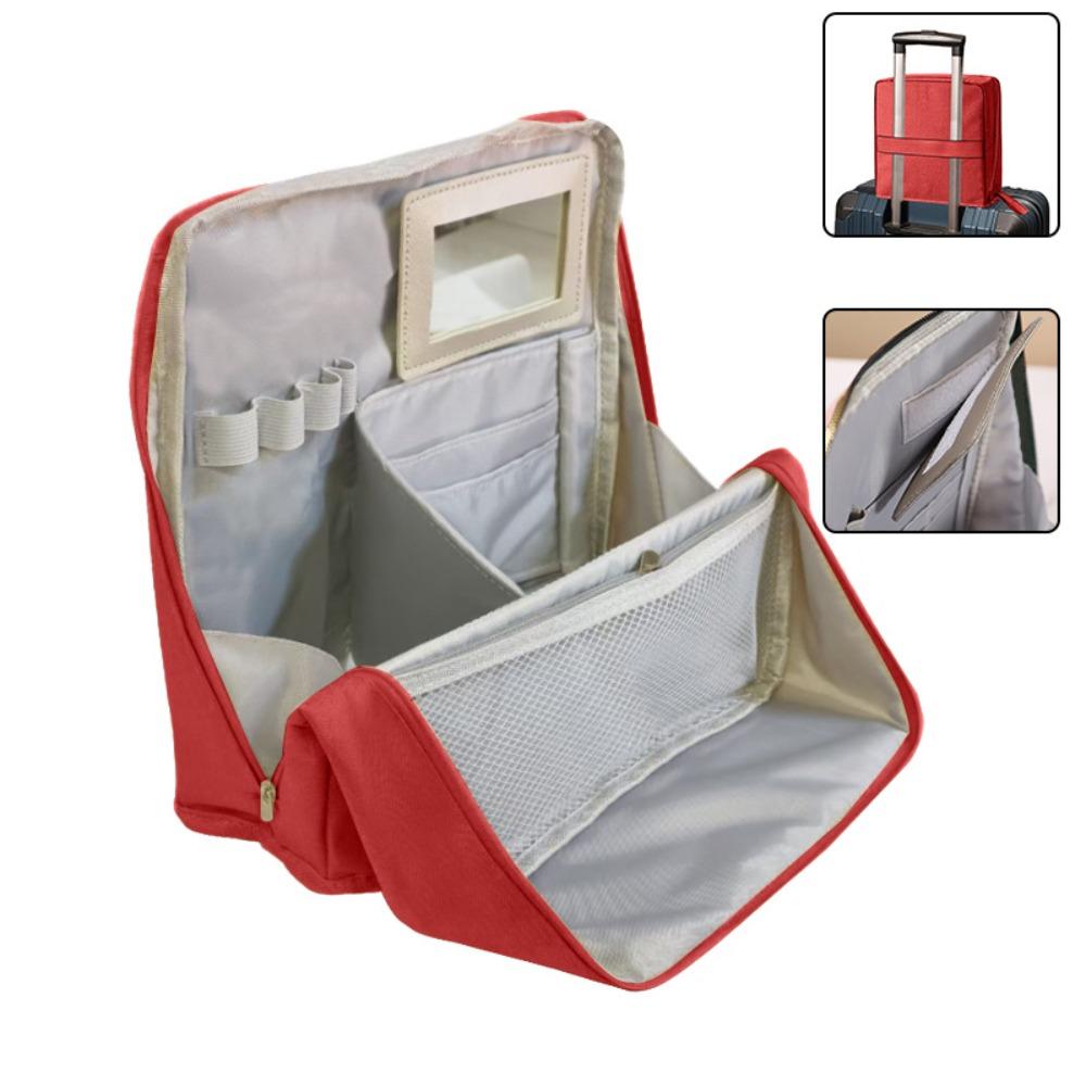 Multi-Compartment Vertical Makeup Bag Standable Pencil Case Student Stationery Bag  Outdoor