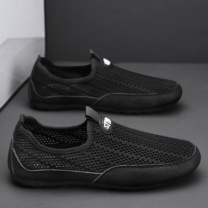 Summer breathable thin mesh hollow mesh shoes mesh sports soft sole light casual shoes