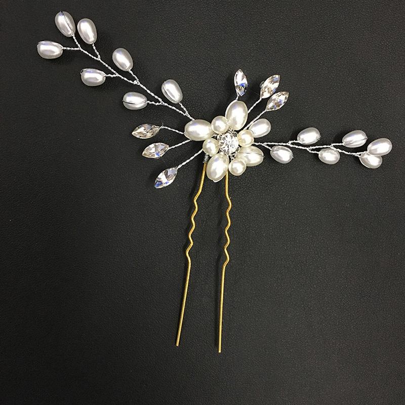 Elegant Bridal Handmade Pearl Flower Hairpin Pin Clevis Beautiful Hair Accessories Wedding Hair Pins Bridesmaid Bridal Decor
