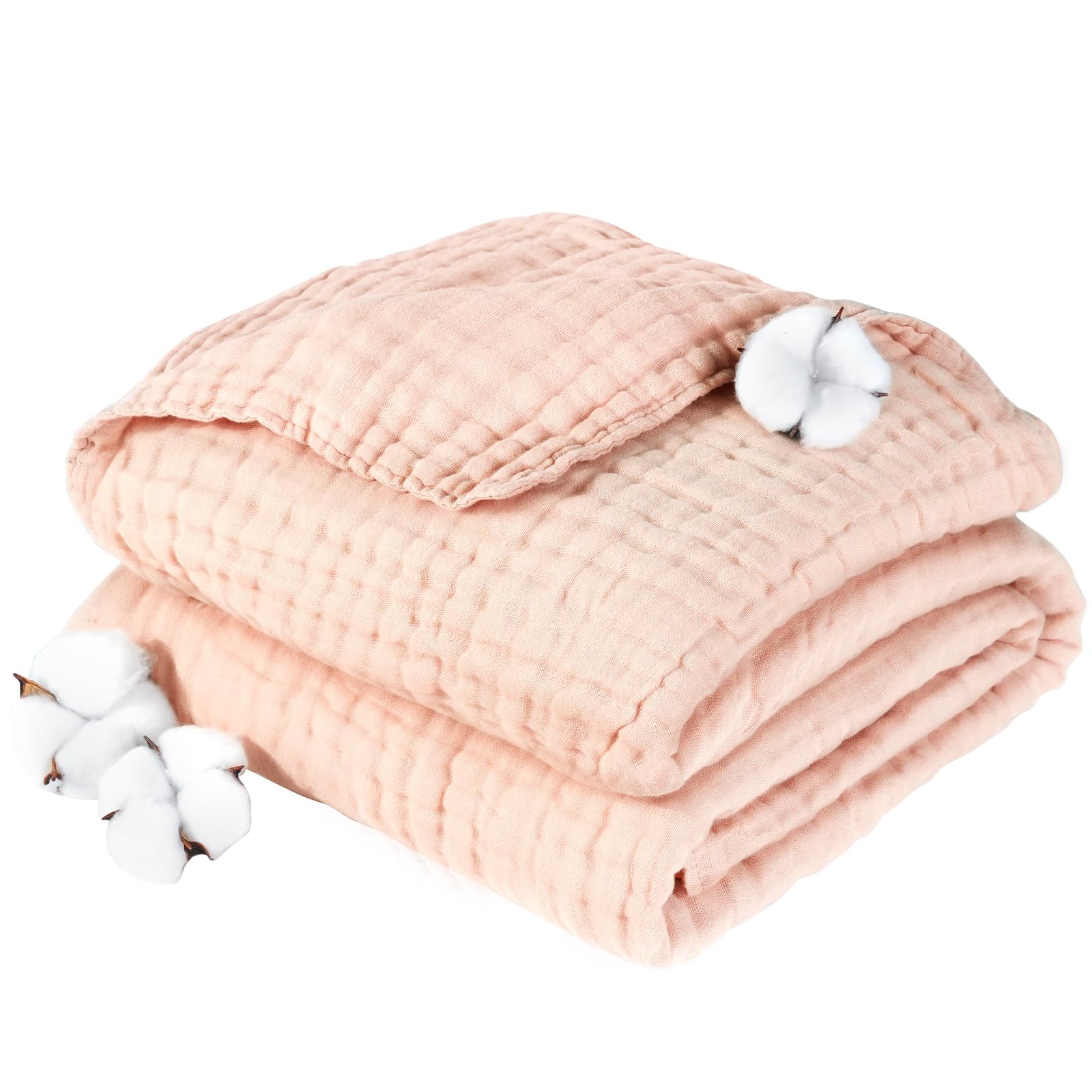 

Марля Отличная Температура Одинарное для и Зимы и Все tecopeco 6-слойное Одеяло, 100% Хлопок, Регулировка, Размер, 140x190см, Влагоотводящее,