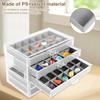 5 Tier Rock Display Case Clear Rock Collection Display Case 90 Grids Large Content Rock Collection Box Multi-role Storage