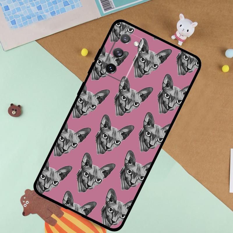 Sphynx Cat Soft Case For Samsung Galaxy S25 Ultra S9 S10 S20 S21 S22 S23 S24 Plus S24 FE Funda Cover