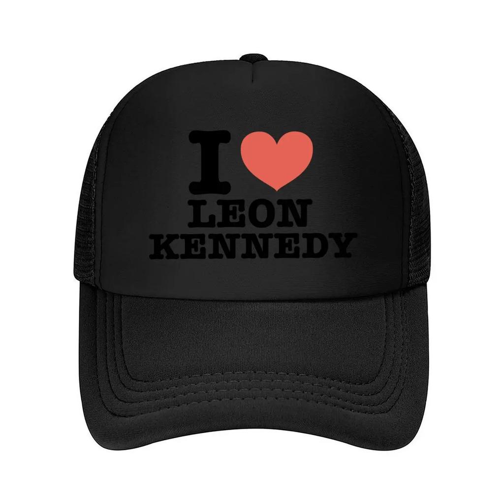 I Love Leon Kennedy Gaming Inspired Character Tribute Art Mesh Baseball Cap
