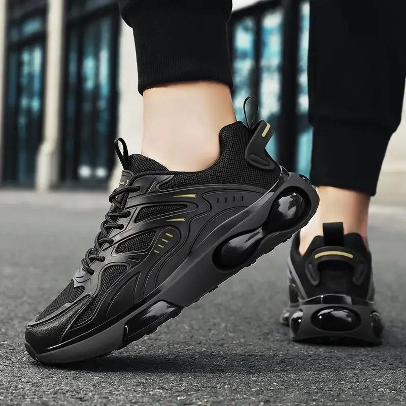 Nové pánské boty Všestranná móda Tenisky se silnou podrážkou Muži Síťovaná Prodyšná Pohodlná běžecká obuv pro muže Zapatillas De Deporte