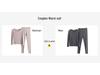 Men's V-Neck Thermal Underwear Set – Modal Autumn Top and Pants 