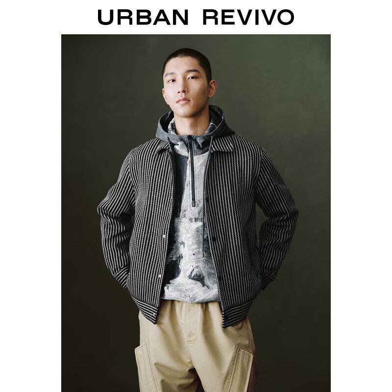 UR Men's 2024 Spring Color-Block Striped Jacket