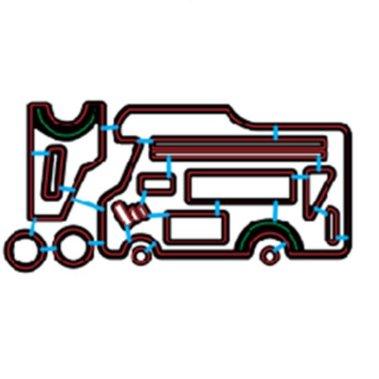 Wohnmobil-Blumen-Stanzform für Scrapbooking, Prägung, Album, Karte, Schablone, Form