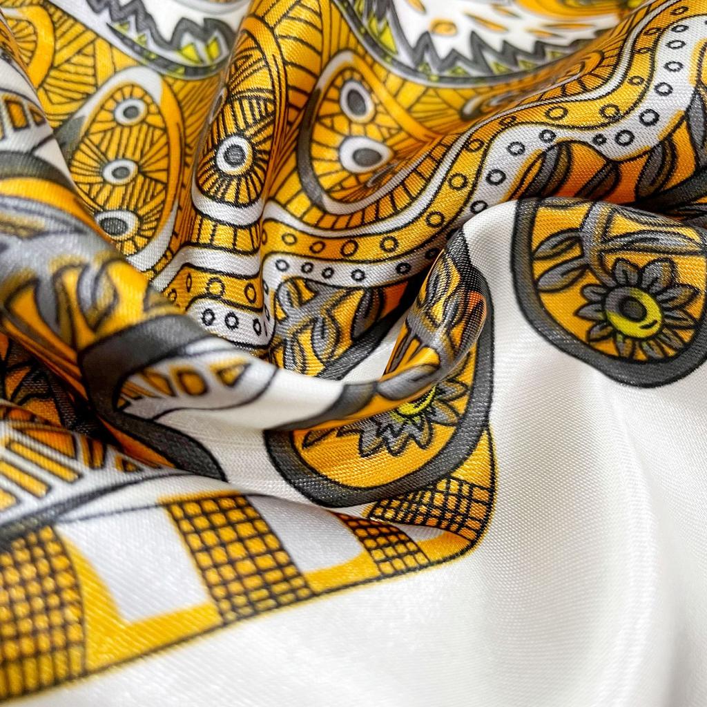 High-quality Luxurious Silk Scarves Headband Scarfs Neck Scarf For Women Chain Silk Scarf Women's Decorative Shawl