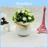 Decorative Fake Chrysanthemum Indicum Hemisphere Potted Plant With Plastic Construction For Indoor Home Office Decoration