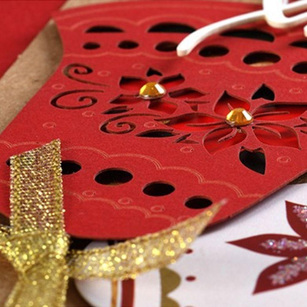 Kraft Paper Greeting Card Foldable Invitations Card Party Supplies Christmas Cards  New Year
