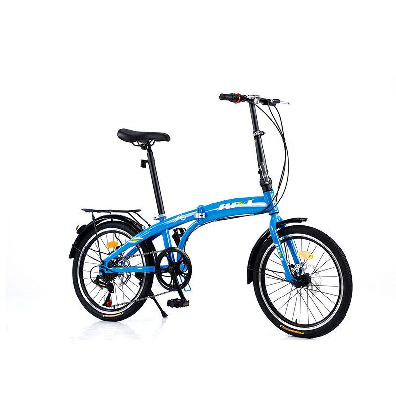 Tusheng 20" Folding Commuter Bike: Portable Adult Mountain Bike with Dual Disc Brakes