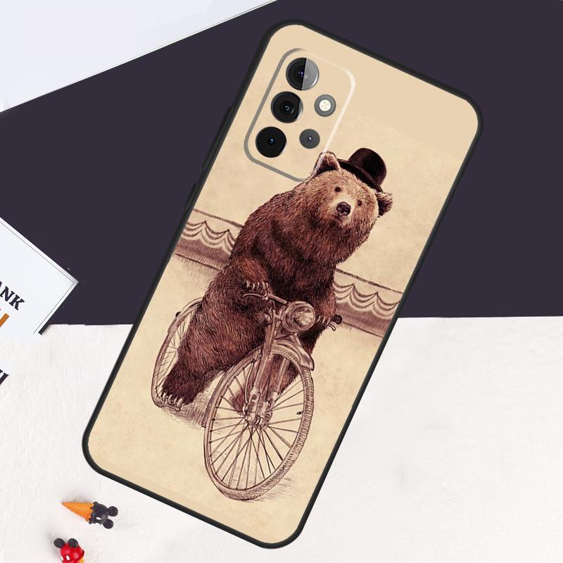 Cartoon Grizzly Bear Case For Samsung Galaxy A14 A55 A06 A05 A36 A26 A16 A54 A34 A22 A32 A52 A35 A15 A53 A13 A56