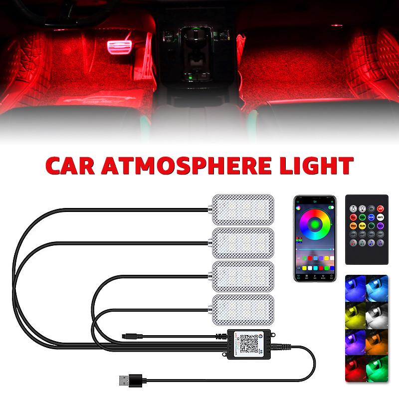 Car Lights Led Bar Automotive Strip Universal Mood Foot Light Cigarette Lighter USB Decorative Atmosphere Lamp Signal Lamp