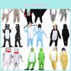Entzückender Tier-Pyjama Kigurumi Kinder Cosplay Einteiler mit weichem Flanellmaterial
