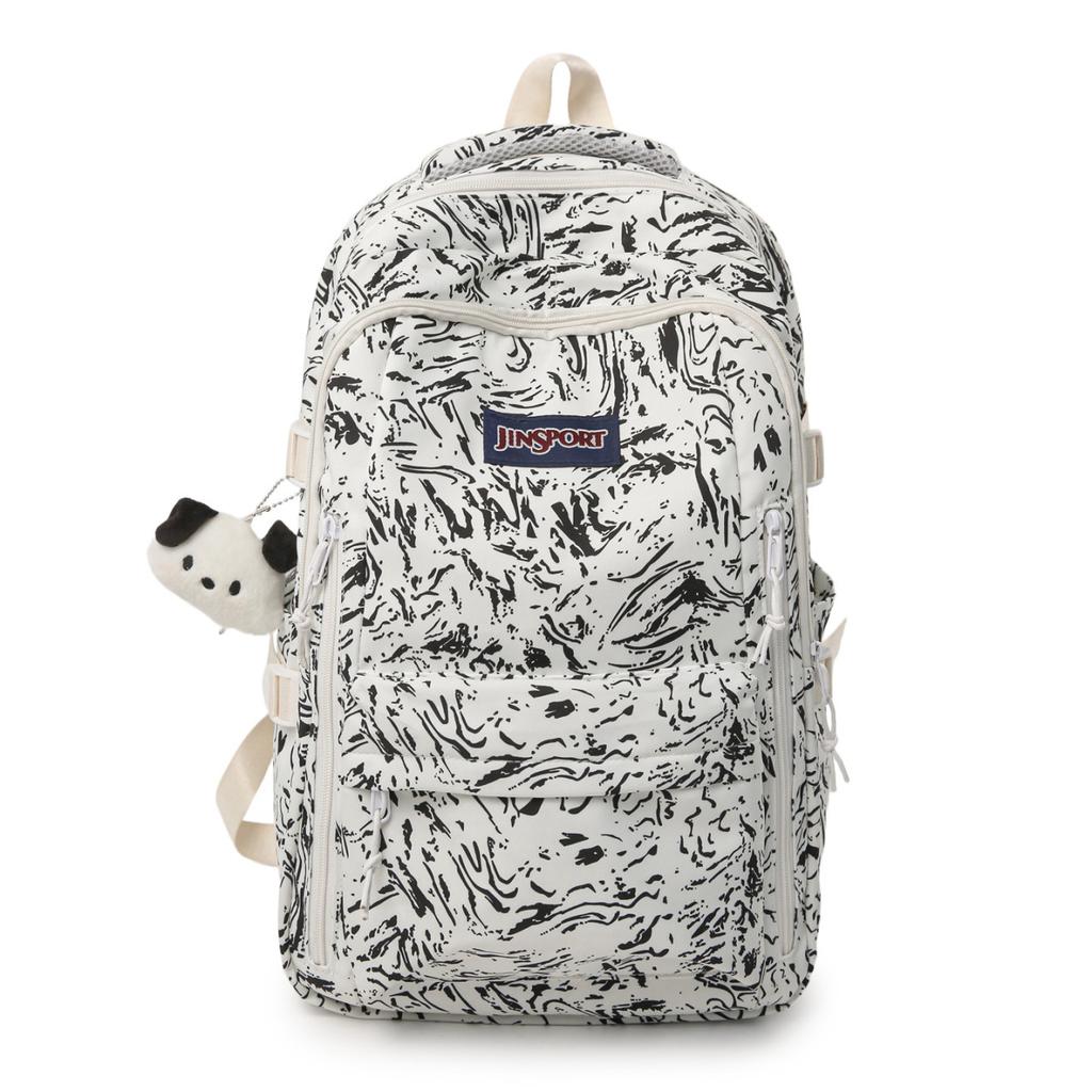 Schoolbag trendy versatile color matching versatile casual temperament backpack women's 1011 new campus commuting multi-compartment computer backpack