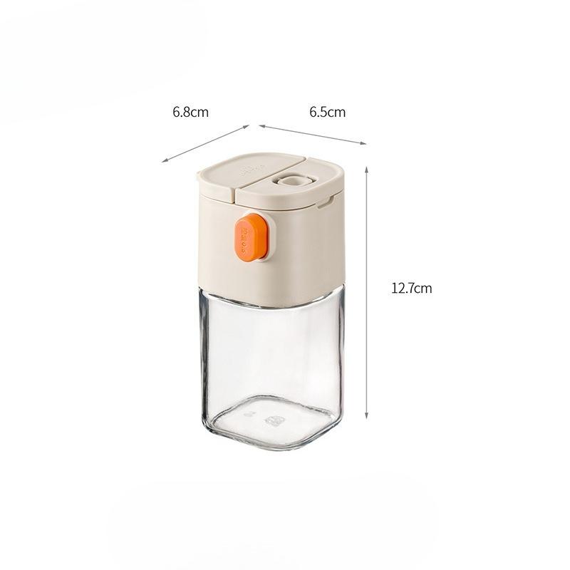 

Kitchen Salt and Monosodium Glutamate Storage Bottle, Sodium Calcium Glass Seasoning Bottle, Barbecue Solid Particles, Pepper Seasoning Jar 180ml бежевый