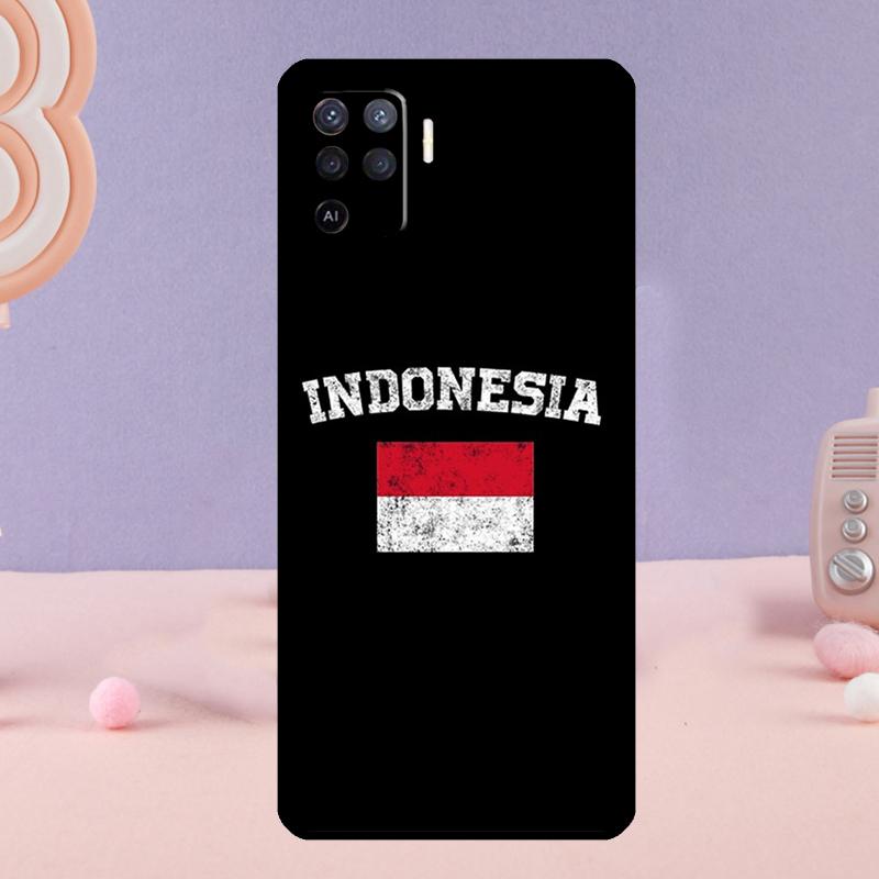 Indonesien Flagge Handyhülle Für Oppo A18 A38 A58 A78 A98 A74 A94 A54 A40 A60 A80 A16 A76 A96 A15 A57S A17 A77