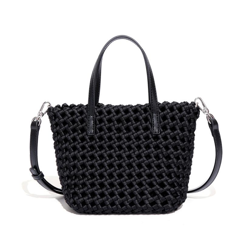 Trendy Single-shoulder Crossbody Bag, Windmill Knot Hand-woven Bag, Fashionable and Casual Vegetable Basket Handbag