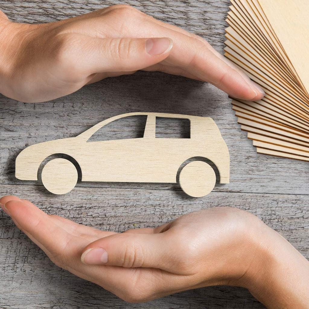 4Pcs Craft Wood Sheets 12x8in 20x30cm 2mm Thick Natural Plywood Boards Smooth Surface Unfinished Wood Panels For DIY Art