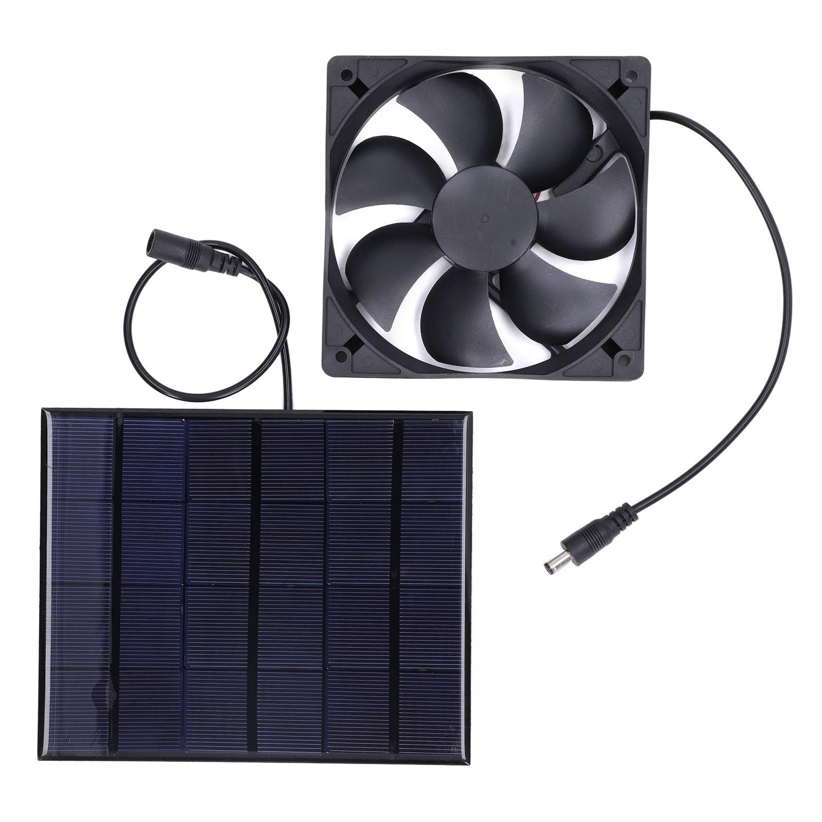 

Портативный вентилятор на солнечной панели 3,5 Вт 6 В, солнечный вытяжной вентилятор для курятников, собачьих будок, домиков для домашних животных, для кемпинга на открытом воздухе