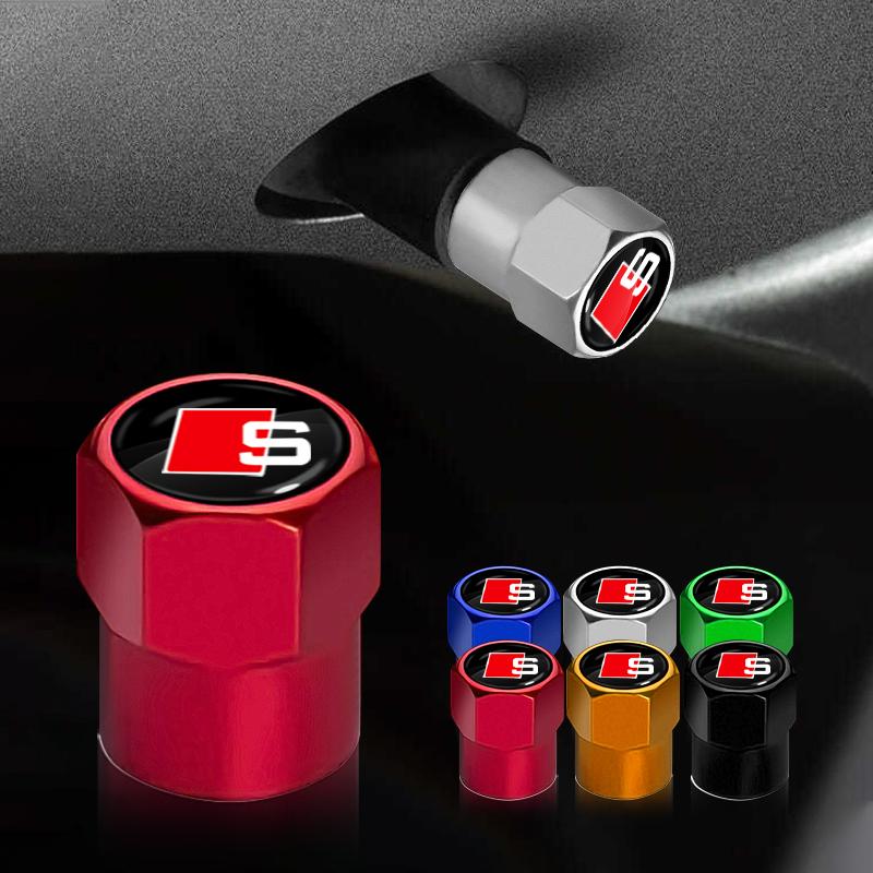 2026 Tire Valve Stem Caps Decorative Tires Accessories Alloy Nipple Wheel Caps For 4UYUE S8 TT A4L A6L RS3 RS4 RS5 RS6 C6 S3 S4 S5 S6