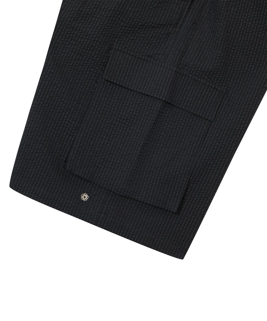 ULKIN [Runway] Seersucker Cargo Bermuda Pants_Charcoal
