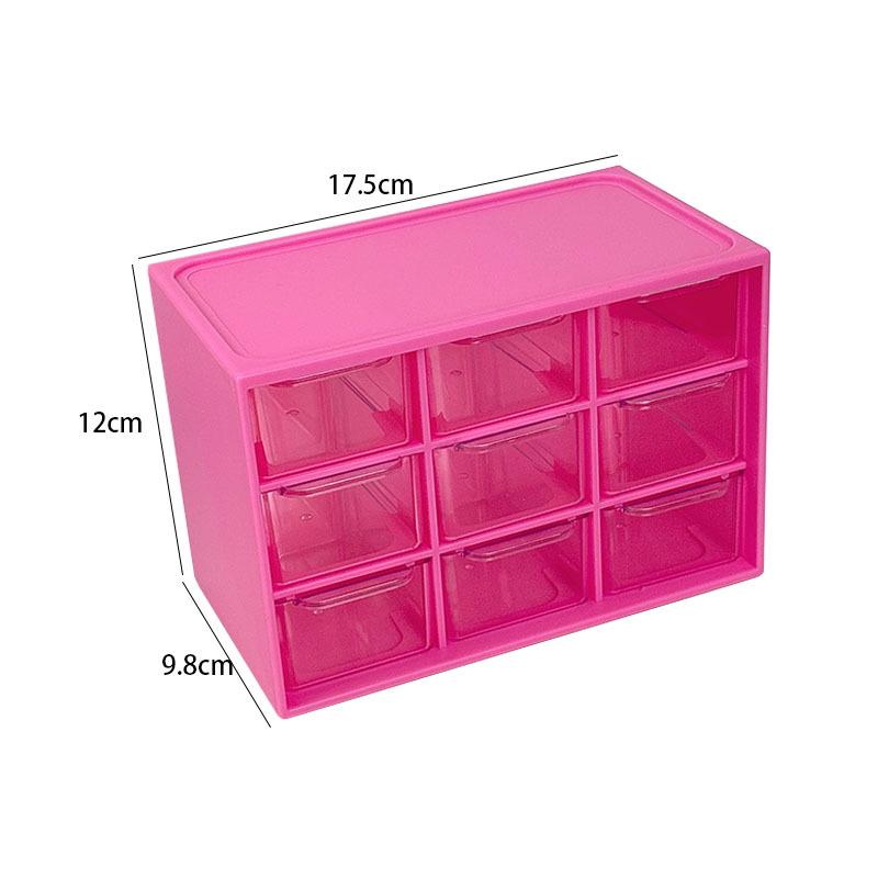 Transparent Nine-Grid Desktop Drawer for Jewelry & Cosmetics