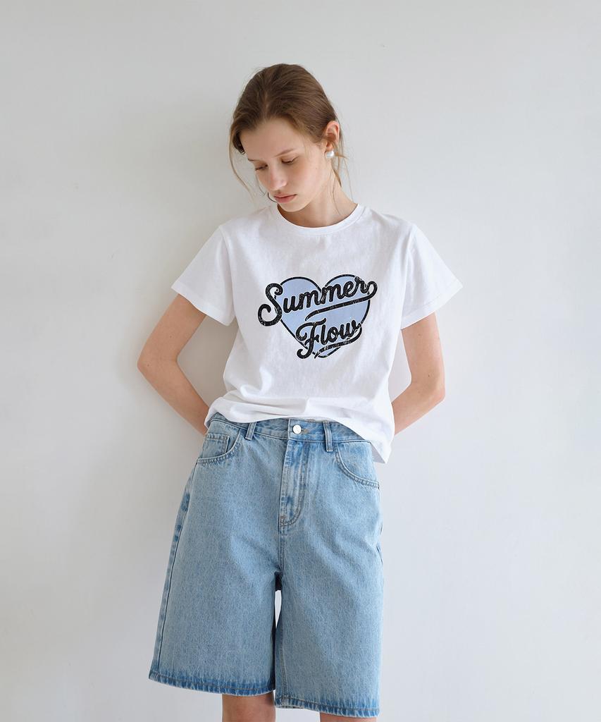 Peulloujin Vintage Heart Graphic T-Shirt_2Color_Ffd2Ts002