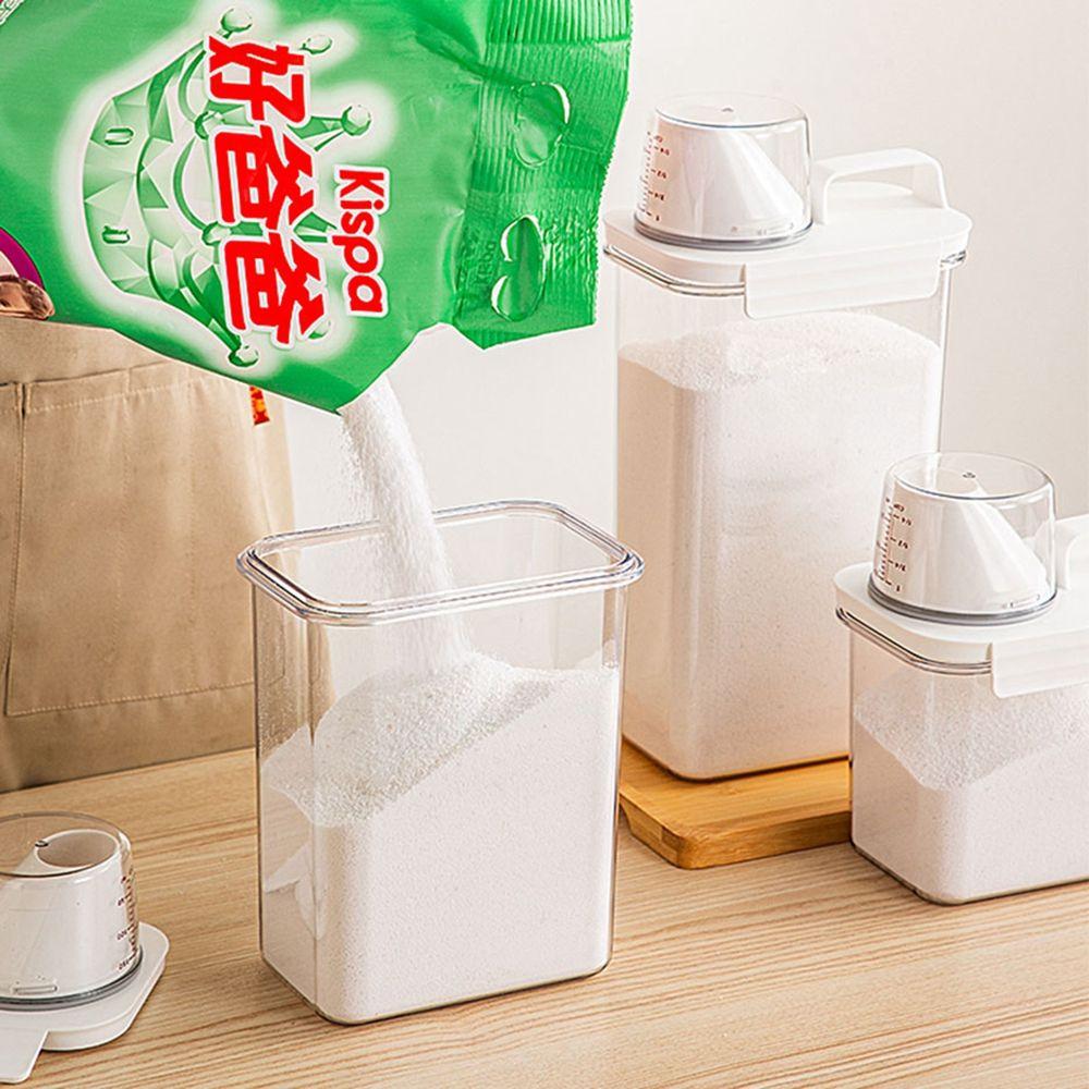Measuring Cup Detergent Powder Washing Powder Container Storage Bucket Cereal Jar Detergent Box