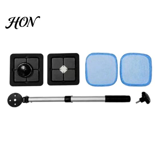 Portable Car Detailing Cleaning Kit Magnetic Windshield Kit, Double-Sided Glass Cleaner with Adjustable Reach Washer Long Telescopic Handle, Reusable