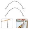 A C-ring End Baffle Chain Bathroom Toilet Fittings 25cm 2PCS Anti-rust Stainless Steel Chains 304 Stainless Steel
