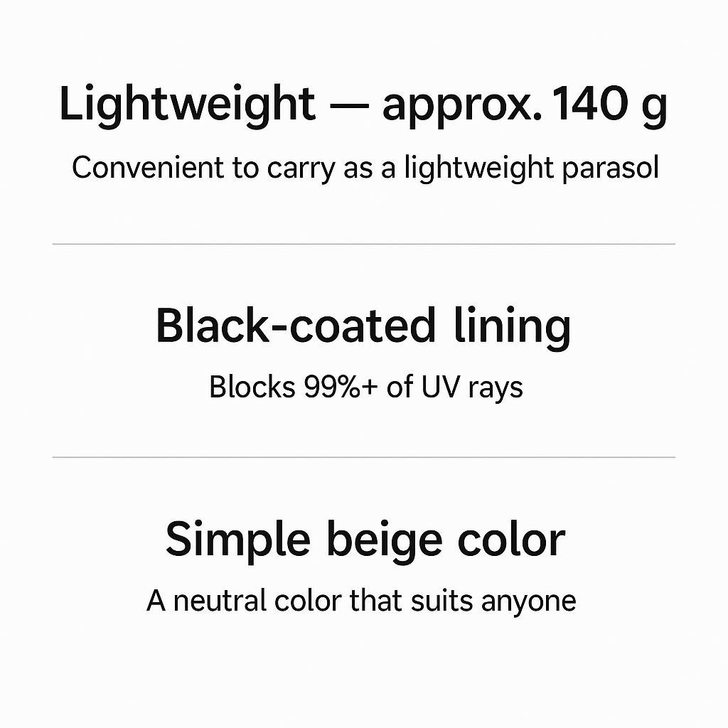 Daiso Легкий зонт от солнца и дождя с защитой от УФ-лучей