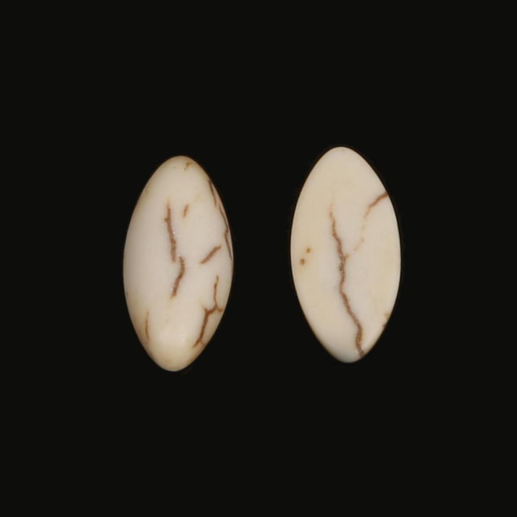 Half Oval Cracked Stone Turquoise Material Flat Back Cabochons For DIY Jewelry Fittings