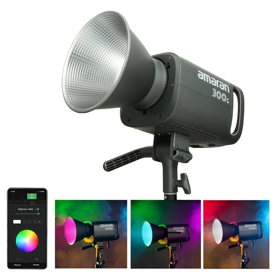 Aputure Amaran 300c Full-Color 300W Soft Spotlight for Video/Live Streaming.