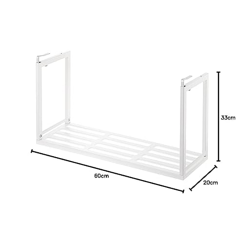 Yamazaki Under-Cabinet Storage Shelf with Plate, White, 3531