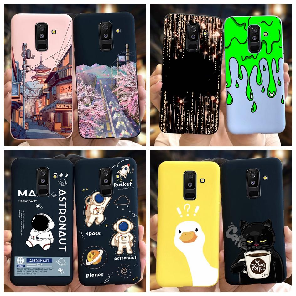 For Samsung Galaxy A6 Plus 2018 Case A605 SM-A605F Phone Cover Cute Astronaut Soft Silicone Funda For Samsung A6 2018 A600F Capa