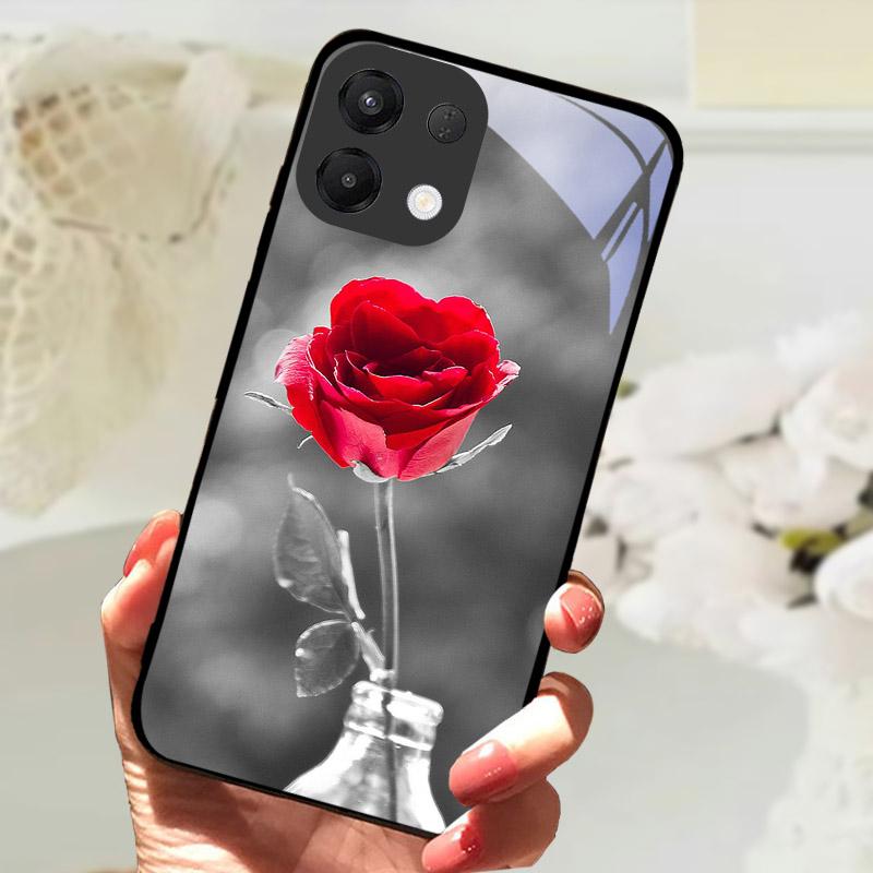 For OPPO K13 5G Case Cool Lion Wolf Tempered Glass Back Cover For OPPO K13 OPPOK13 Phone Case Protective Shell K 13 Fundas Capa