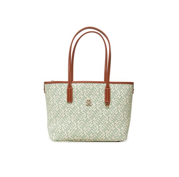 

Сумка Tommy Hilfiger Tommy Hilfiger Th Monoplay Leather Mini Tote AW0AW17415 зелёный